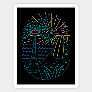 Beach Neon Magnet